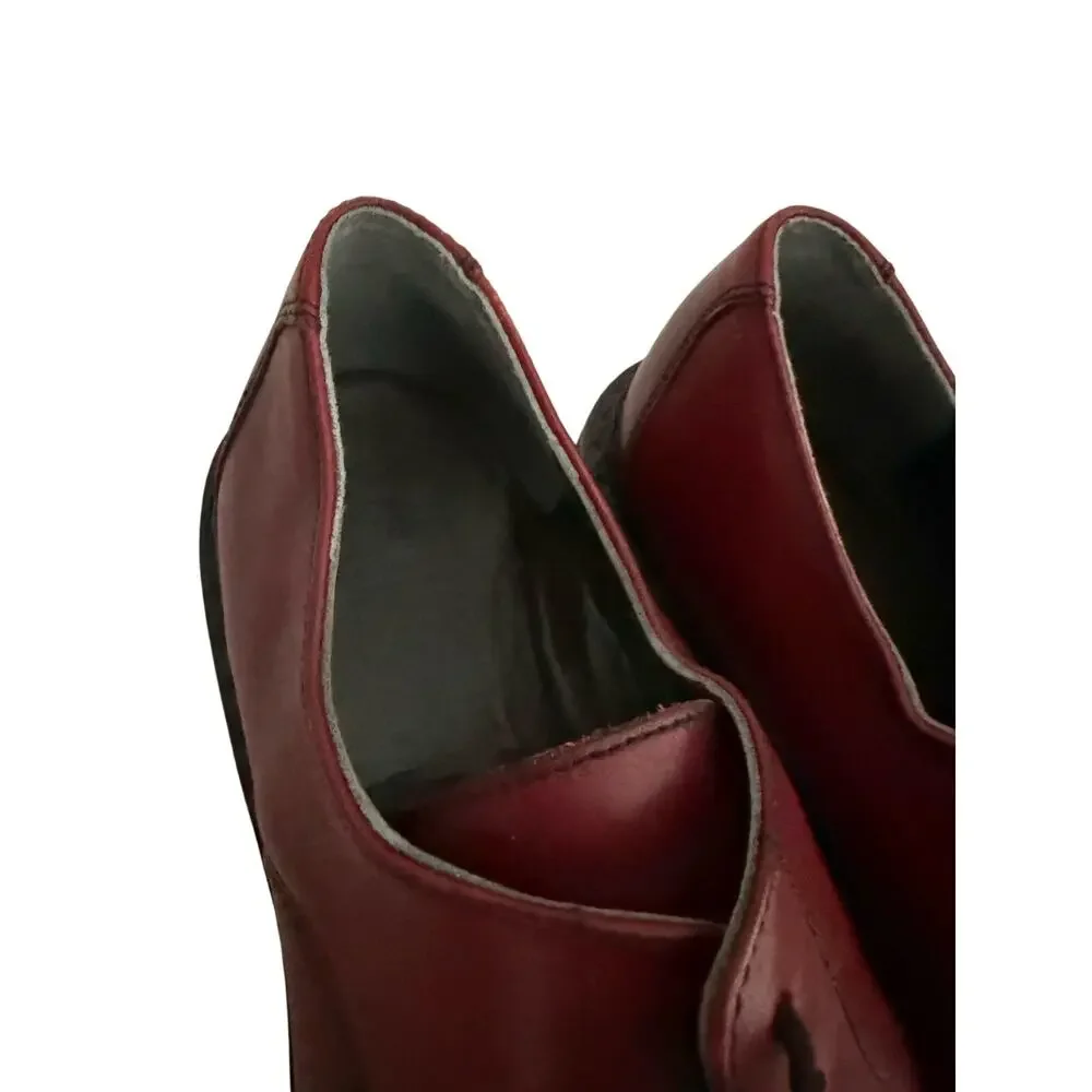 Mephisto Burgundy Leather Comfort Oxford Lace-Up Shoes Women’s US 8.5 EU 39